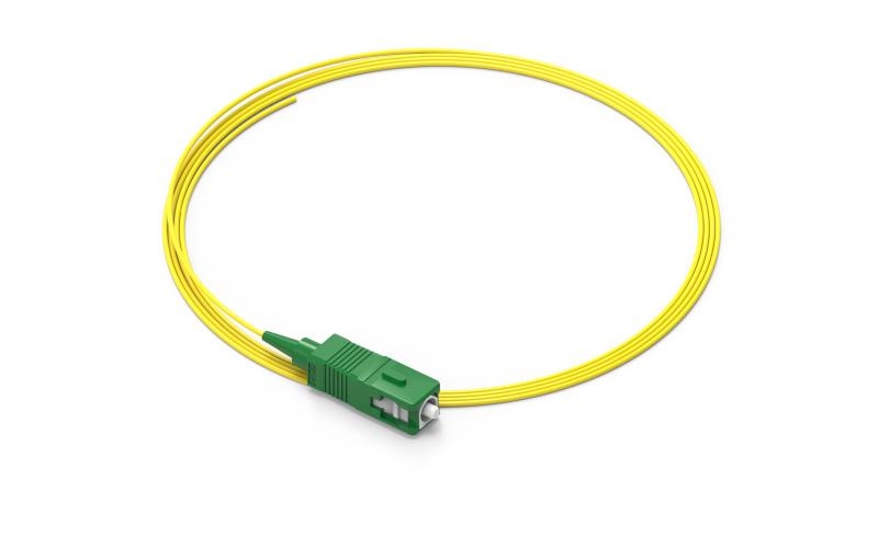 Pigtail fibra ottica Singlemode SC giallo APC rete alta precisione