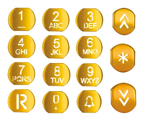SERIE TASTI ORO TARGHE ALFANUMERICH