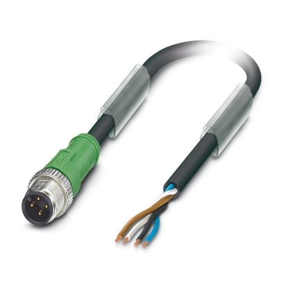 Cavo sensore attuatore 4 poli PUR grigio M12 5m