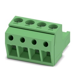 Connettore PCB 4 poli 2,5mm² 12A 320V verde MSTBP