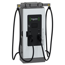 Stazione ricarica rapida DC 60 kW 2xCCS2 pavimento gestione cavi