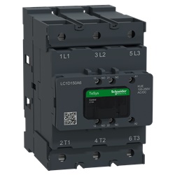 Contattore Tesys Deca 150A 3 poli 3NO bobina 100-250V ACDC quadro elettrico