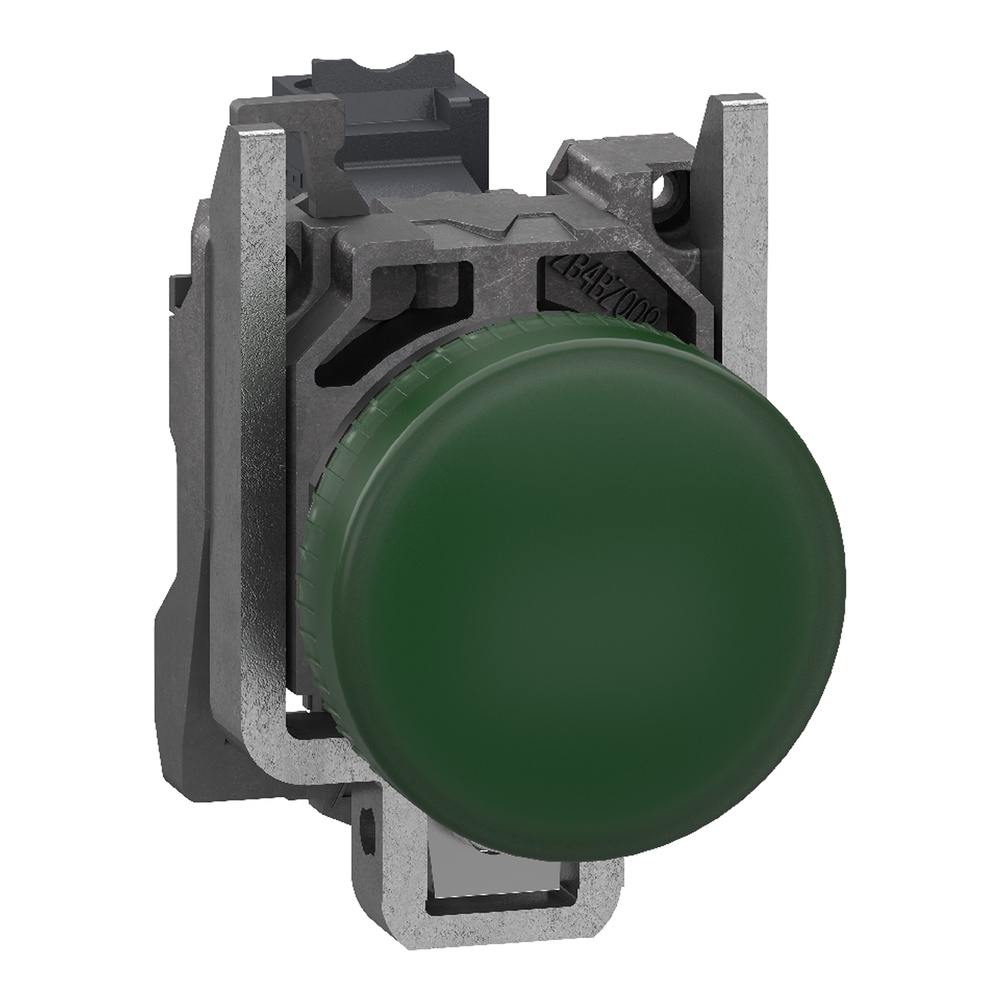 Lampada spia Harmony XB4 verde LED 24V metallo 22mm push-in per pannelli industriali