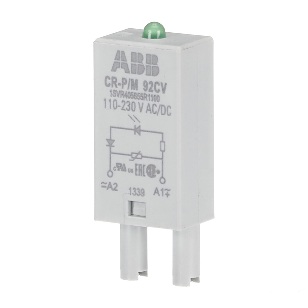 Modulo varistore pluggable LED verde 110-230V per prese CR-P/M