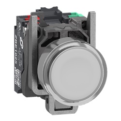 PULSANTE LUM. BIANCO 24V NO+NC PUSH