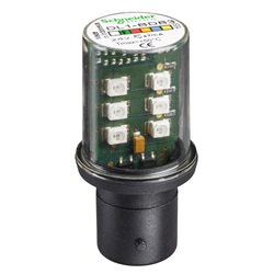 Lampadina LED verde - BA 15D - 24 V