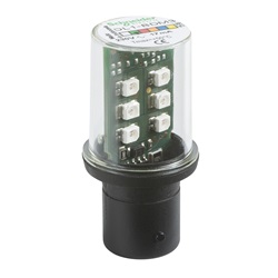 Lampadina LED verde - BA 15D - 230 V