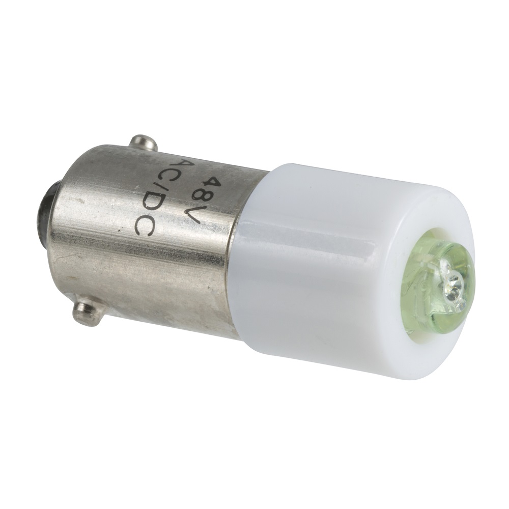 Lampadina LED verde - BA 9S - 48 VAC CC