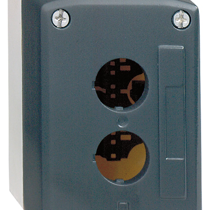 Scatola per pulsante XALD02 Schneider Electric serie Harmony XALD, 2 fori, diametro  22mm, 106 x 68 x 53 mm