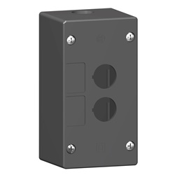 Pulsantiera vuota ambienti aggressivi - nero - 2 fori - 2 fori