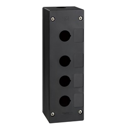 Pulsantiera vuota ambienti aggressivi - nero - 4 fori - 4 fori