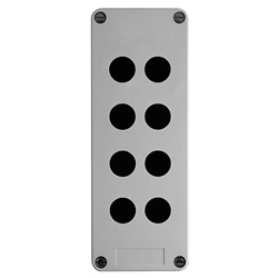 Pulsantiera vuota XAP-A - plastica - 8 fori su 2 file