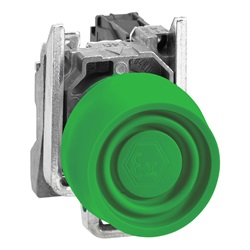 Pulsante verde Ø22 - ad impulso - 1 NO - ATEX