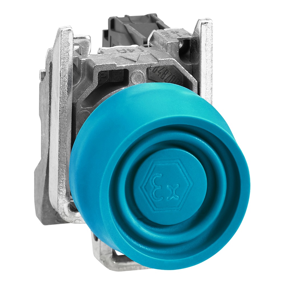 Pulsante blu Ø22 - ad impulso - 1 NO - ATEX