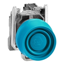 Pulsante blu Ø22 - ad impulso - 1 NO - ATEX