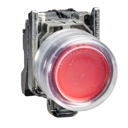 PULSANTE LUMINOSO ROSSO CON CAPPUCC