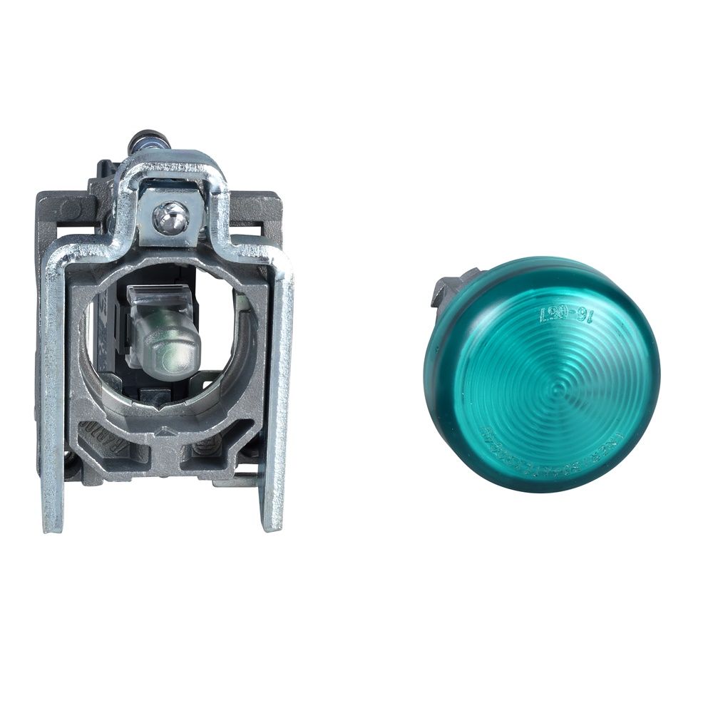Lampada spia Ø22 - IP65 - verde - LED integrato - 24V - ATEX