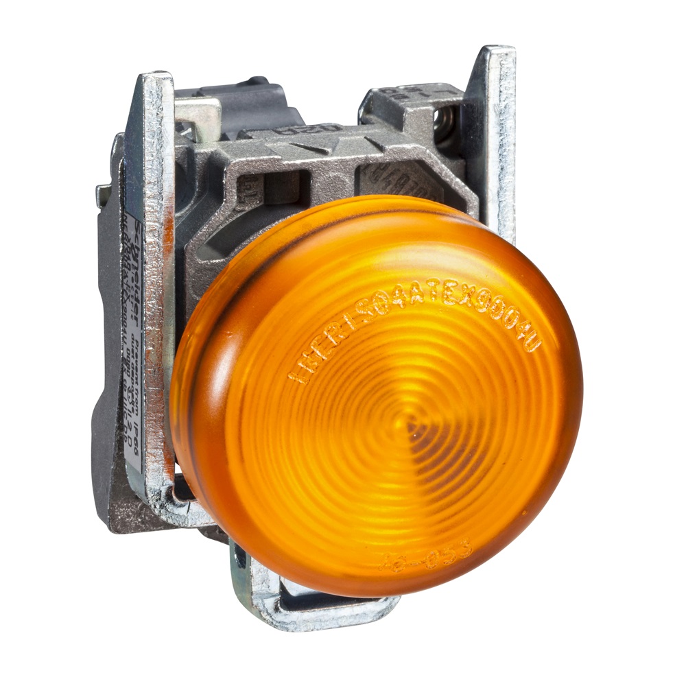 Lampada spia Ø22 - IP65 - giallo - LED integrato - 24V - ATEX