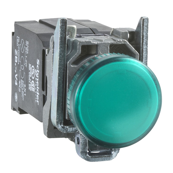 Lampada spia Ø22 - verde - LED universale- 120Vac