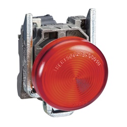 Lampada spia Ø22 - IP65 - rossa - attacco BA 9S - 250V