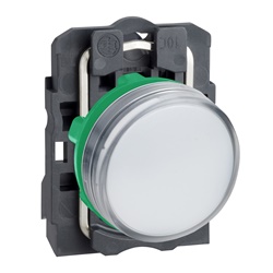 Lampada spia completa Ø22 - IP65 - bianca - LED universale - 24Vac/dc