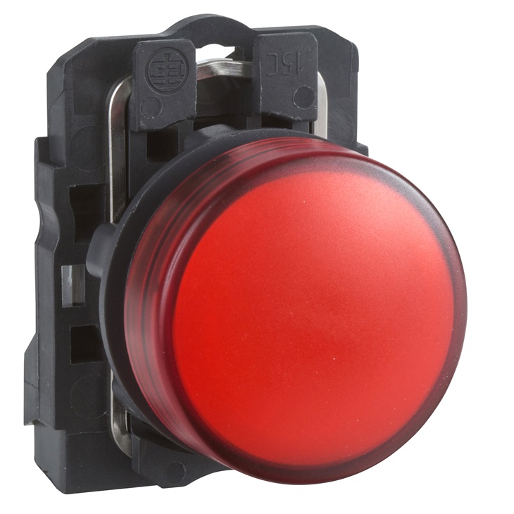 Lampada spia completa Ø22 - IP65 - rossa - LED universale - 24Vac/dc