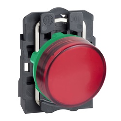 Lampada spia completa Ø22 - IP65 - rossa - LED universale - 24Vac/dc