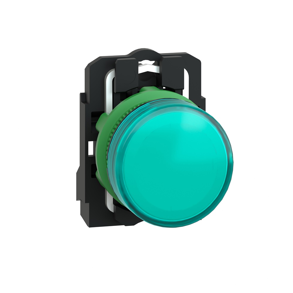 Lampada spia completa Ø22 - IP65 - verde - LED universale - 120Vac