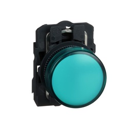 Lampada spia completa Ø22 - IP65 - verde - LED universale - 120Vac