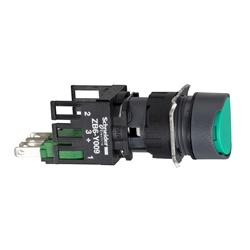 Pulsante verde Ø16 - filoghiera ad impulso - 1NO
