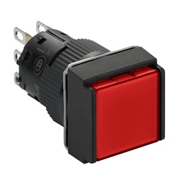 PULSANTE LUM. ROSSO LED 12V 1  NC/N