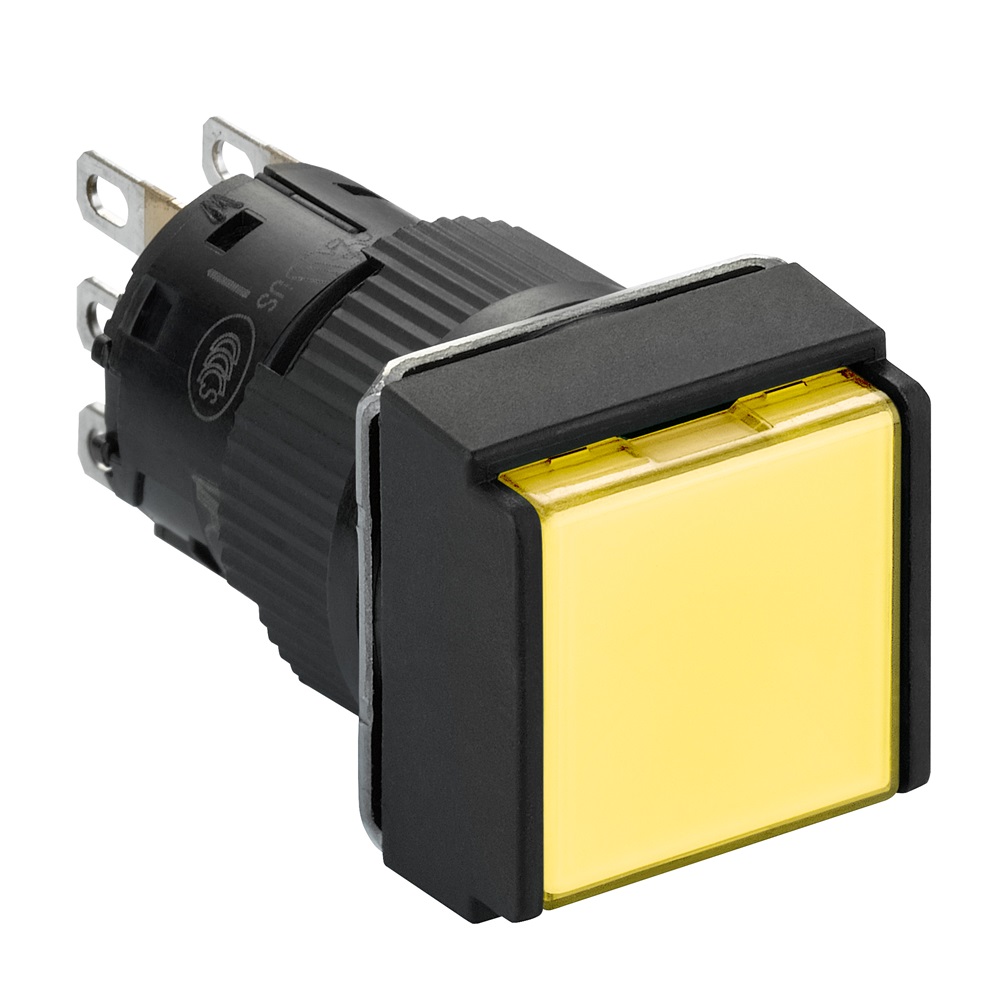 PULSANTE LUM. GIALLO LED 12V 1 NC/N