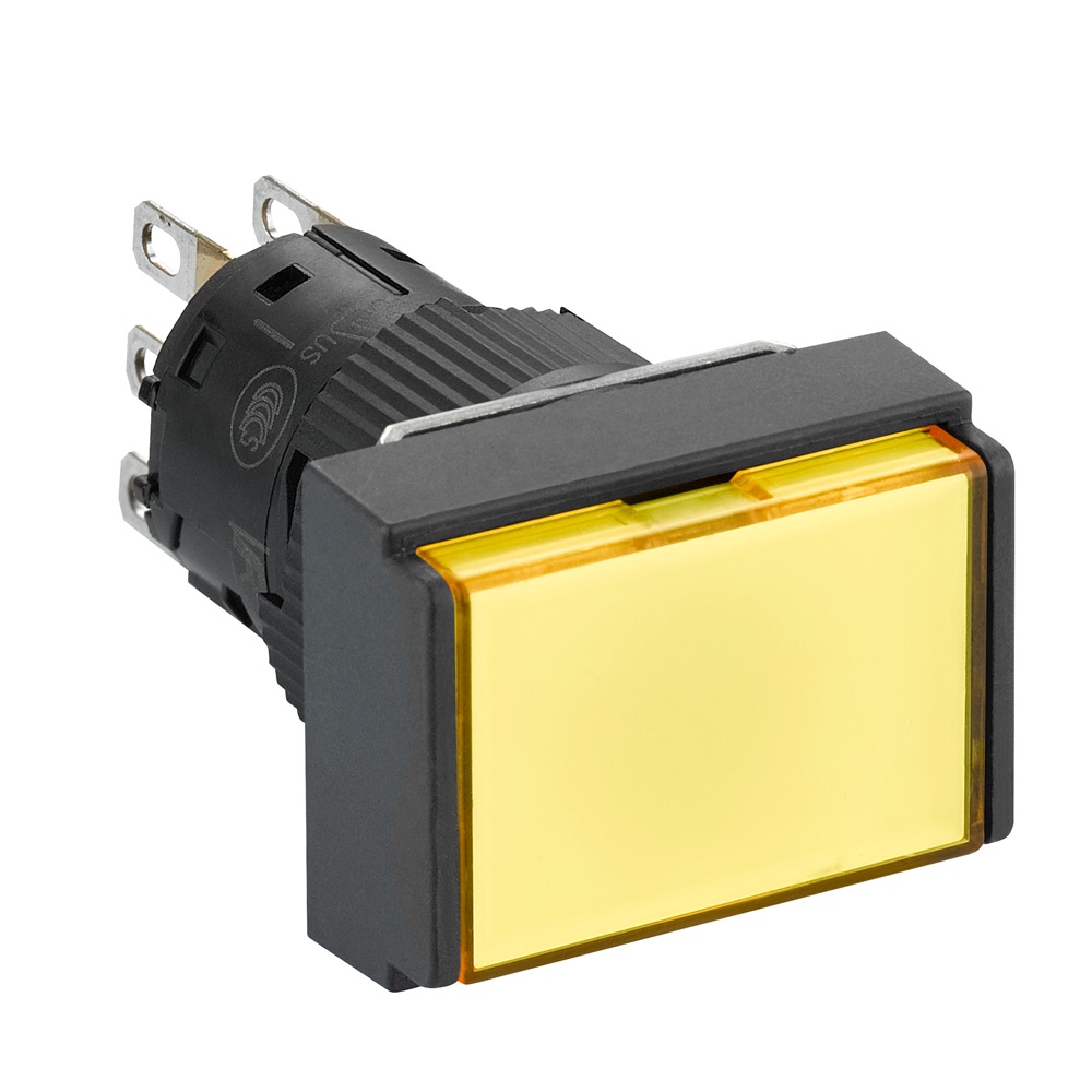 PULSANTE LUM. GIALLO LED 24V 1NC/NO