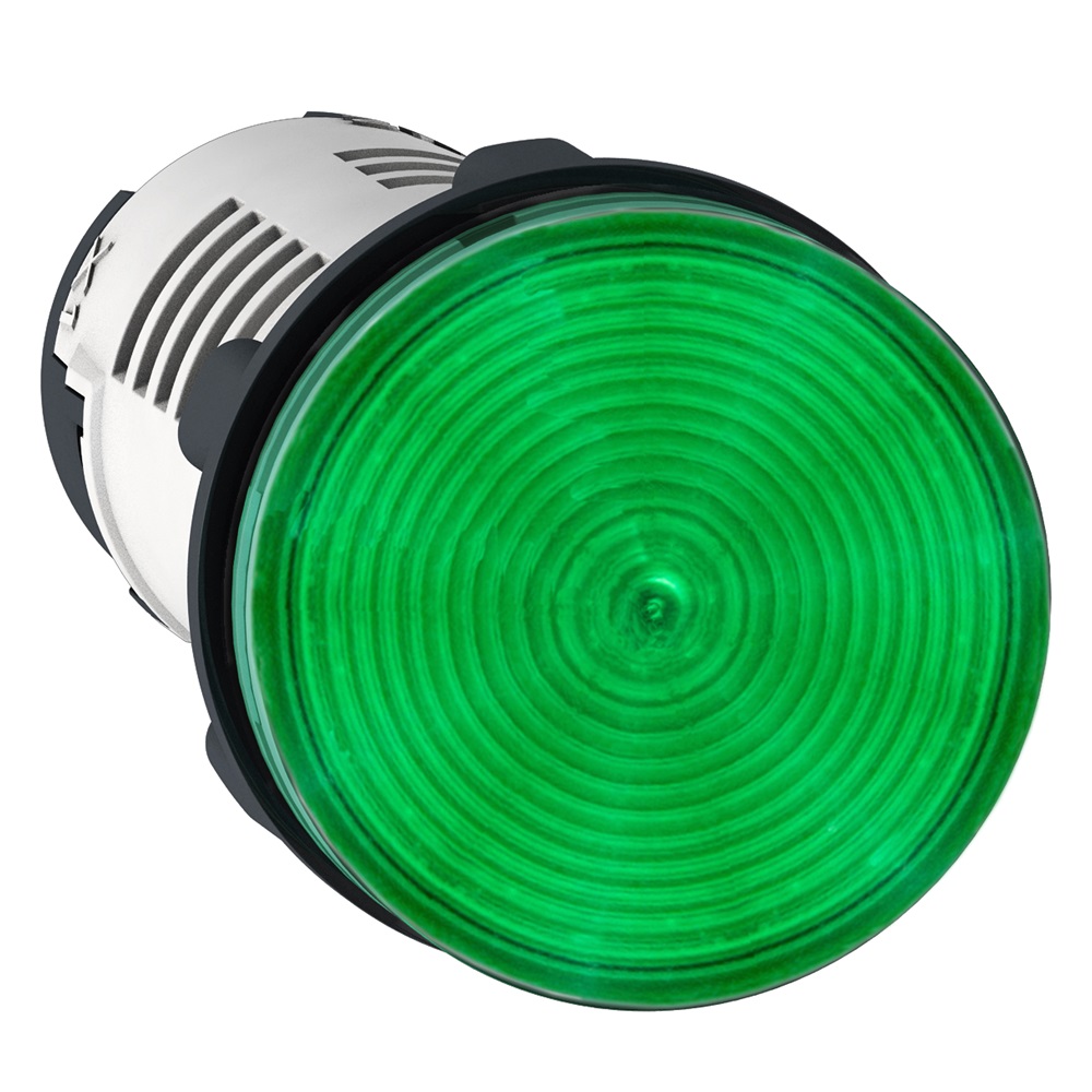 Lampada spia Ø22 - verde - LED INTEGRATO - 24V