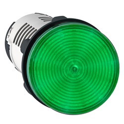 Lampada spia Ø22 - verde - LED INTEGRATO - 24V