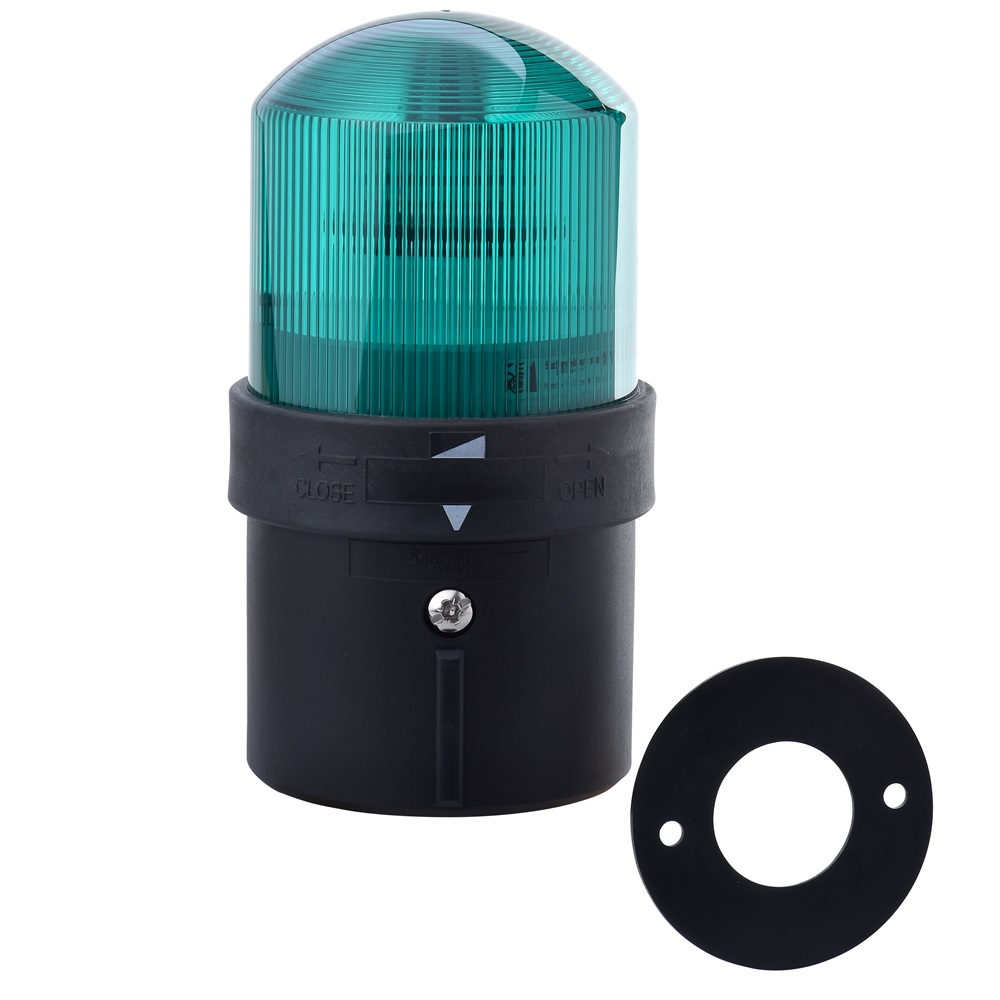 Colonna luminosa fisso verde 10 J XVB - LED integrato - 24 VAC/CD - IP 65