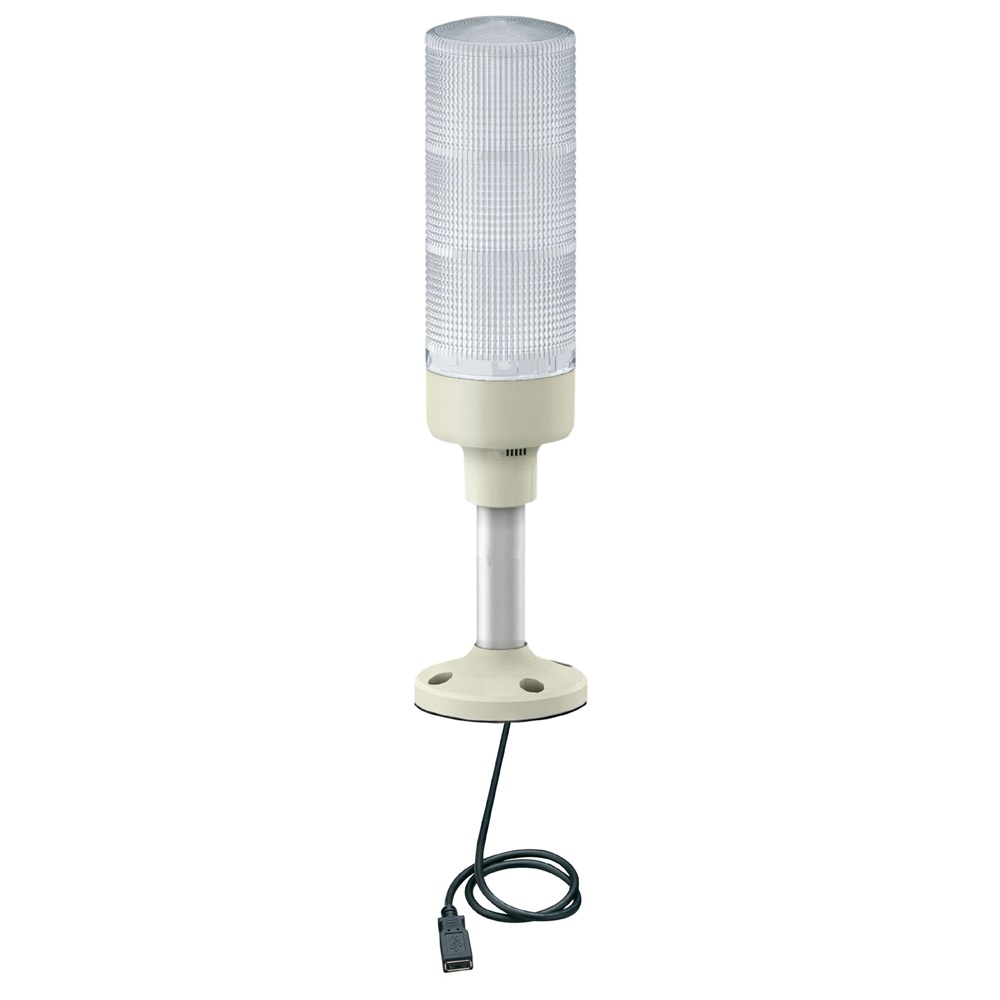 Colonna luminosa USB MULTICOLORE - 60mm - luce LED fissa/lampeggiante - buzzer