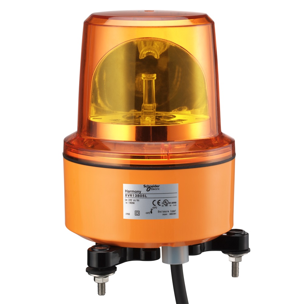 Dispositivo a luce rotante 1 Ø30 arancio 24 VAC/VDC IP67