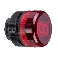 Testa per display numerico Ø22 - rossa