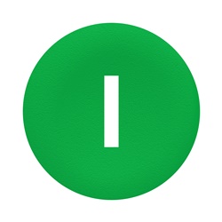 Capsula verde con marcatura i per pulsanti tripli Ø22