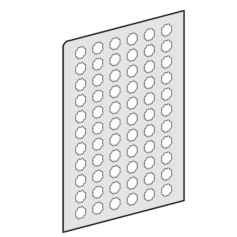 Foglio di 66 etichette autoadesive - circolari - NEUTRA