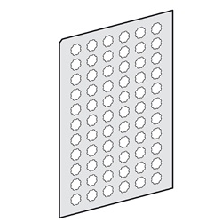 Foglio di 66 etichette autoadesive - circolari - NEUTRA