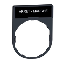 Porta etichetta 30 X 40mm - per unità Ø22 - con etichetta ARRESTO-MARCIA