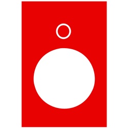 Etichetta - 30 x 40mm - rossa - 0