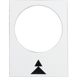 Etichetta Harmony ZB2BY4909 30x40mm bianca simbolo destra per segnalazione industriale