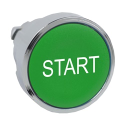Testa pulsante Ø22 - ad impulso - filoghiera - verde - start