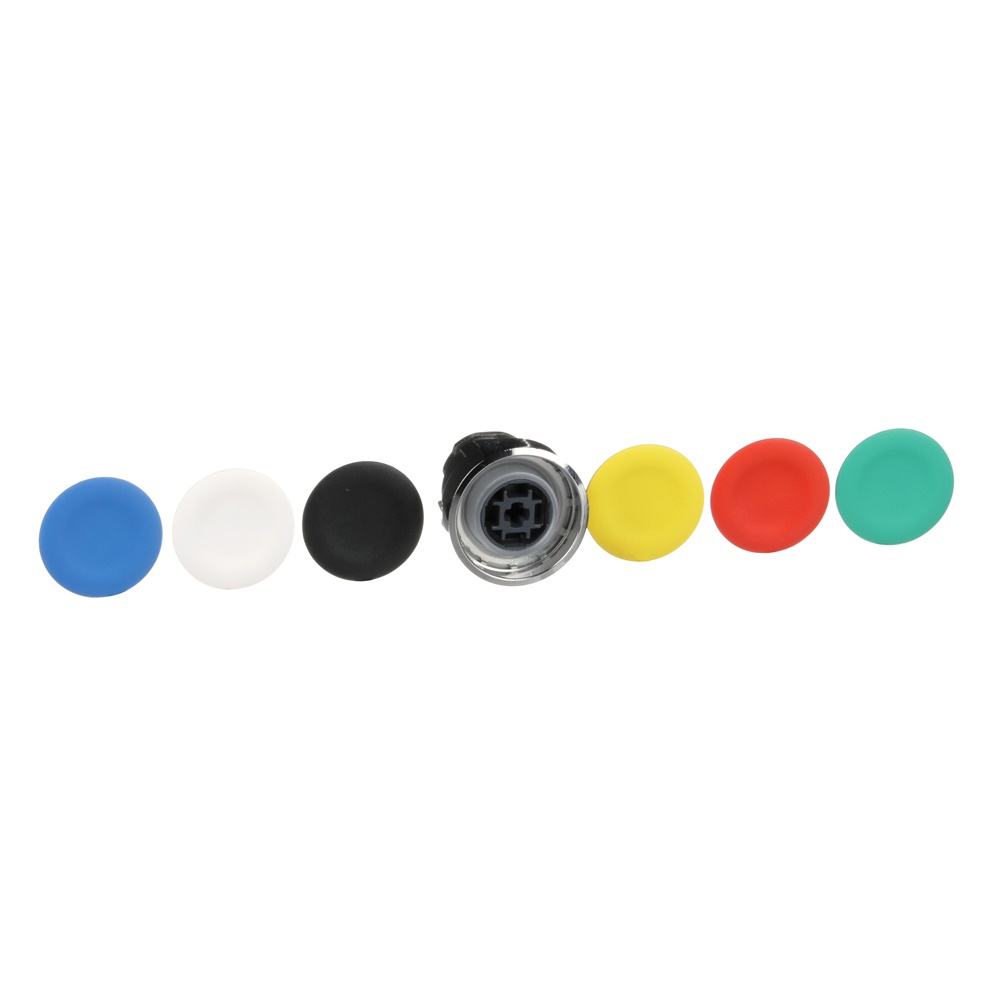 Testa pulsante Ø22 - ad impulso - 6 colori - senza marcatura