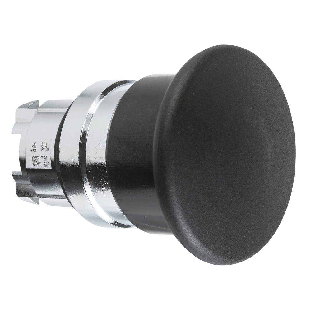 Testa pulsante Ø22 - ad impulso - fungo Ø40mm - nera