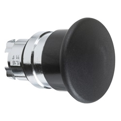 Testa pulsante Ø22 - ad impulso - fungo Ø40mm - nera