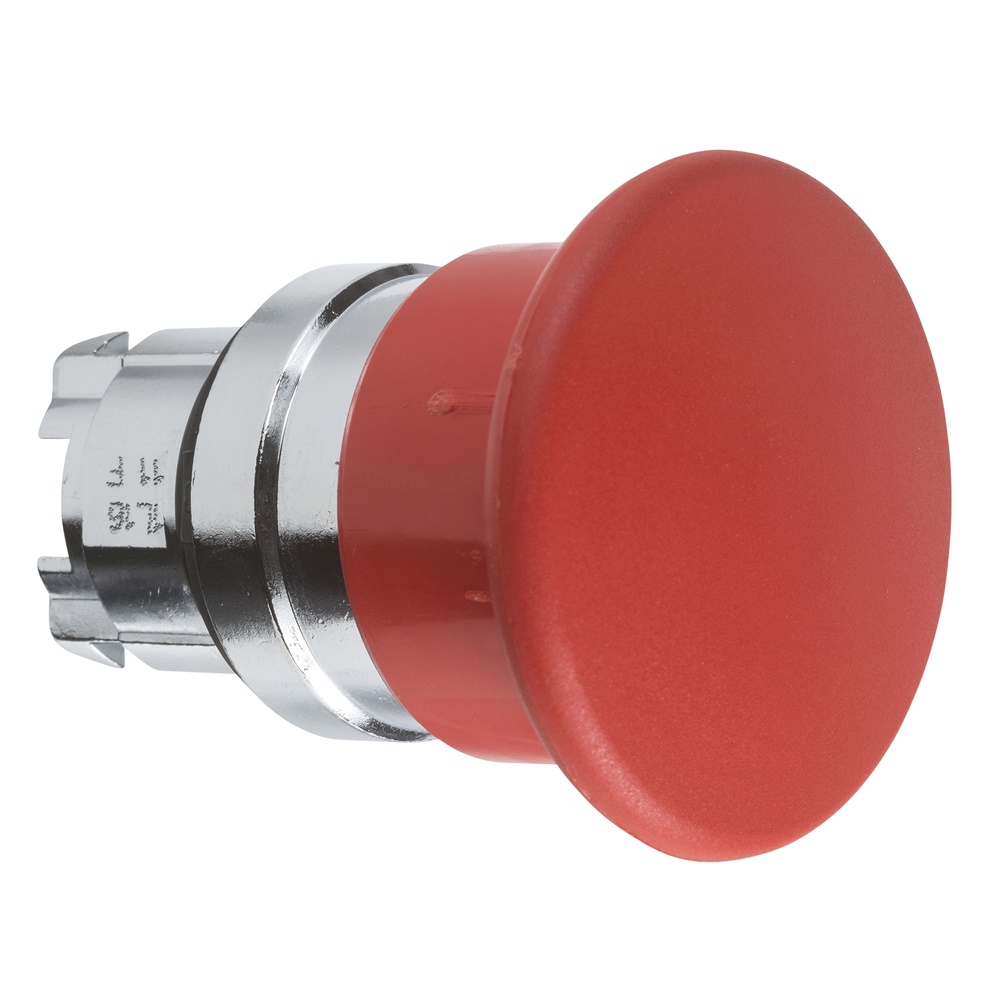 Testa pulsante Ø22 - ad impulso - fungo Ø40mm - rossa